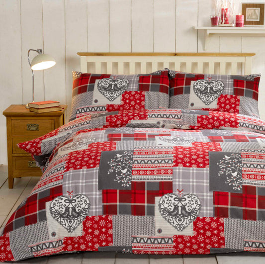 Alpine Patchwork Flannelette Duvet Set