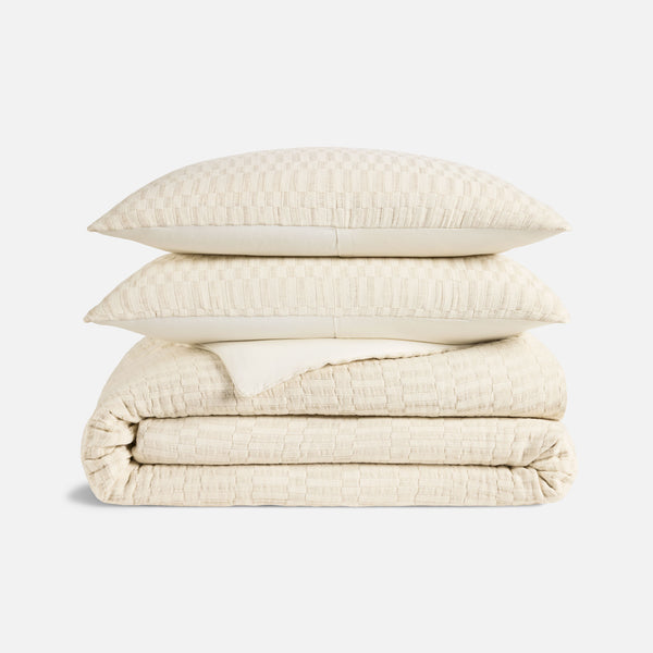 Woven Checkerboard Duvet Set