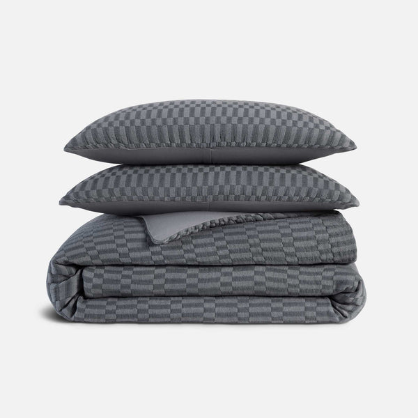 Woven Checkerboard Duvet Set