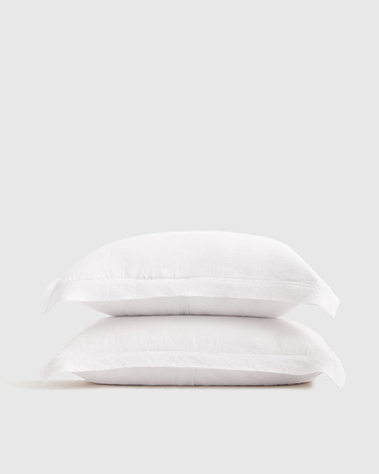 European Linen Double Flange Sham Set