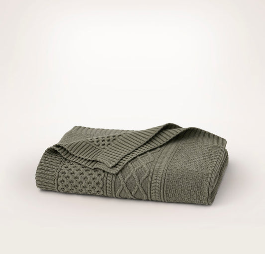 Aran Knit Throw Blanket