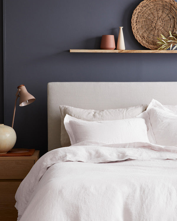 European Linen Double Flange Sham Set