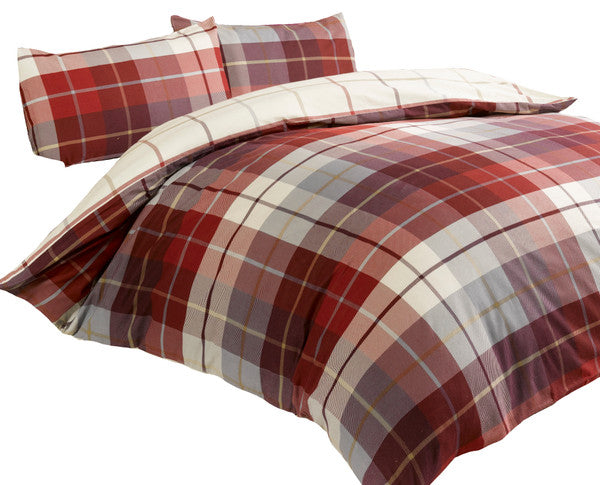 Lomond Check Flannellette Duvet Set