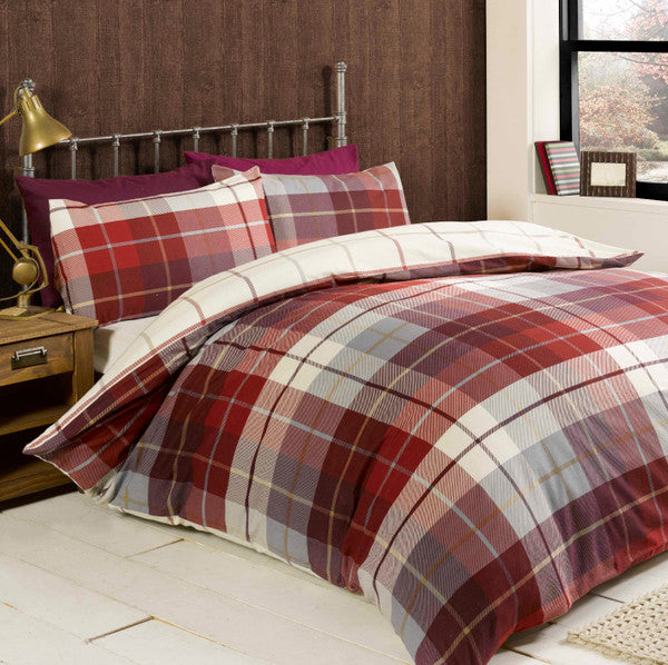Lomond Check Flannellette Duvet Set