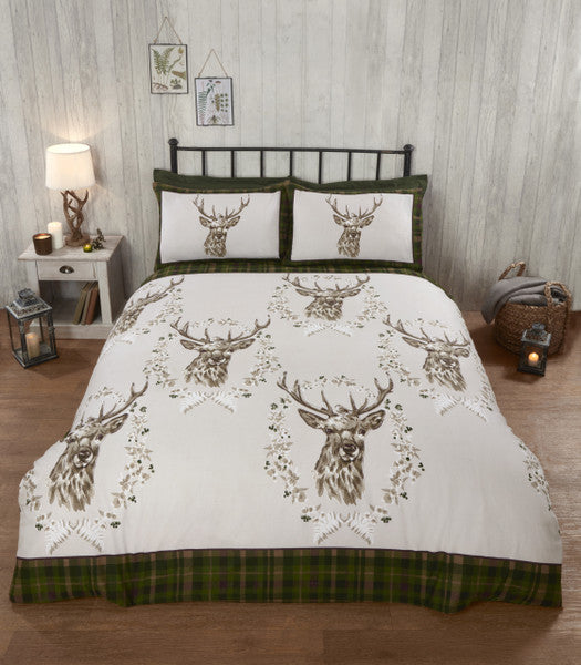 New Angus Stag Brushed Cotton Duvet Set