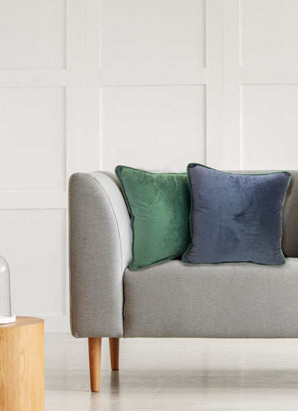 Piped Velvet Cushion Cover