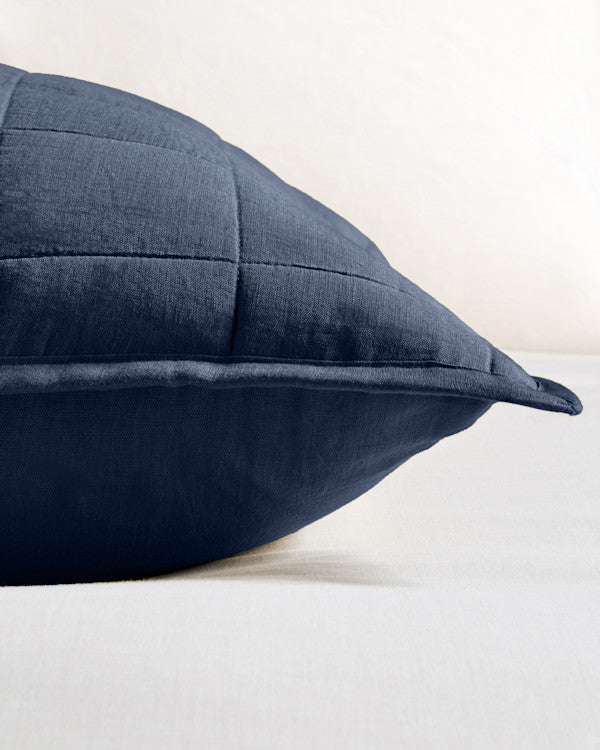 European Linen Quilted Euro Sham