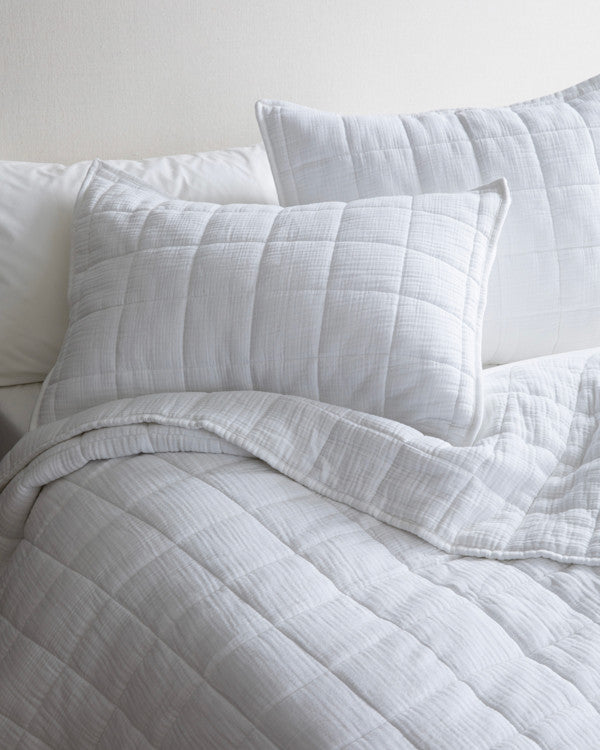 Organic Airy Gauze Box Quilt Sham Set