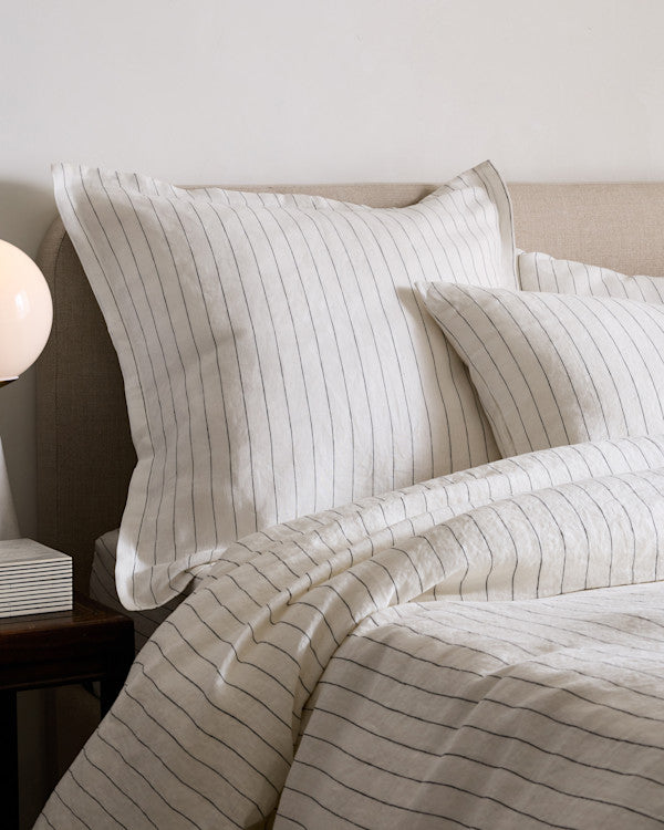 European Linen Stripe Euro Sham