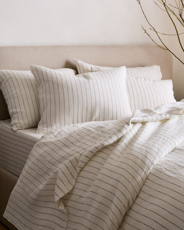 European Linen Stripe Sham Set