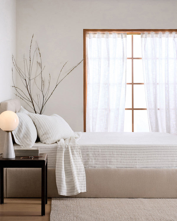 European Linen Stripe Pillowcases Set