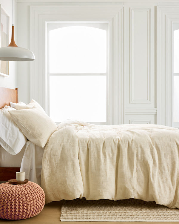 Checkered Matelasse Sham Set