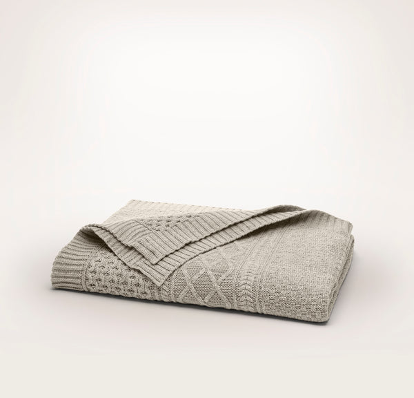 Aran Knit Throw Blanket