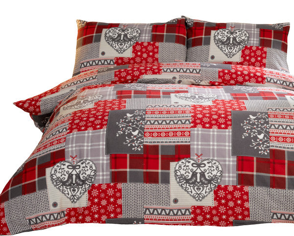Alpine Patchwork Flannelette Duvet Set