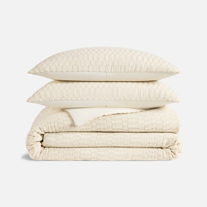 Woven Checkerboard Duvet Set