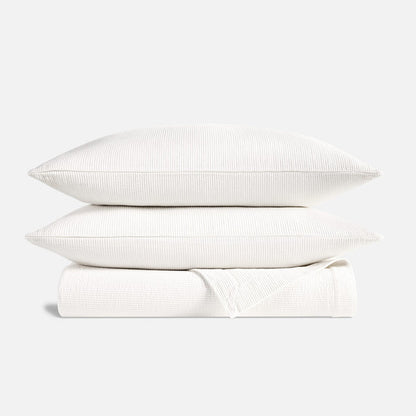 Ribbed Matelasse Quilt Set