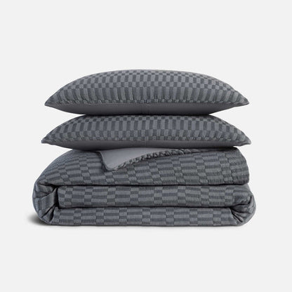 Woven Checkerboard Duvet Set