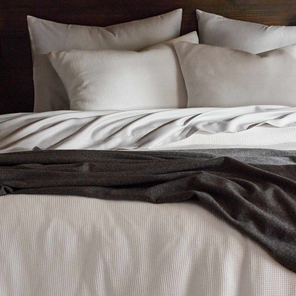 Micro Waffle Sham Set