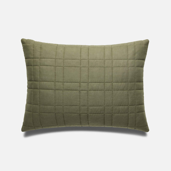 Washed European Linen Quilted Sham Set