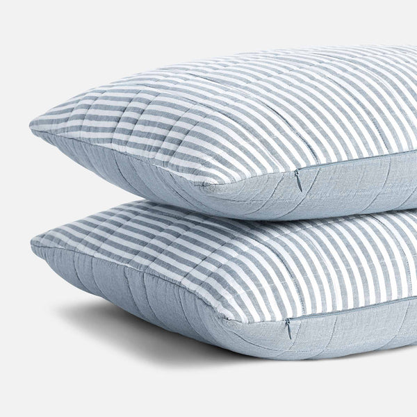 Washed European Linen Quilted Sham Set