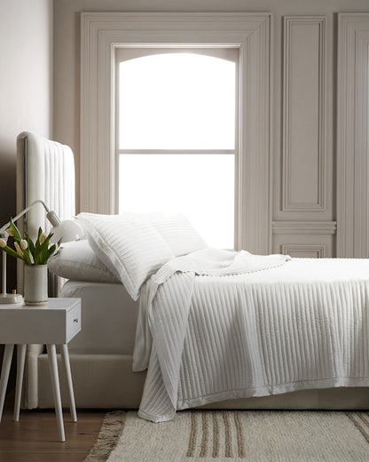 Bamboo Channel Quilted Sham Set