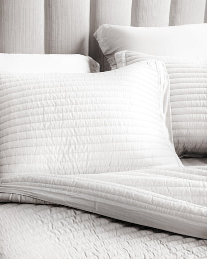 Bamboo Channel Quilted Sham Set