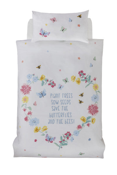 Butterflies & Bees Duvet Set by Sustainable Home