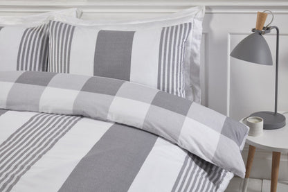 Chambray Stripe Duvet Set by Sustainable Home