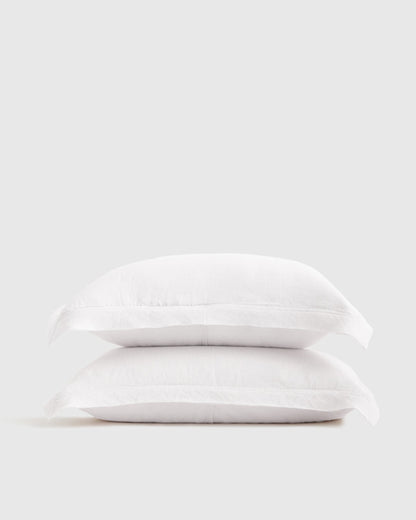 European Linen Double Flange Sham Set