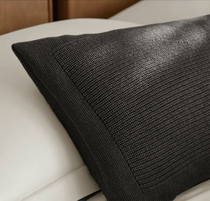 Ribbed Knit Pillow Cover (Lumbar)