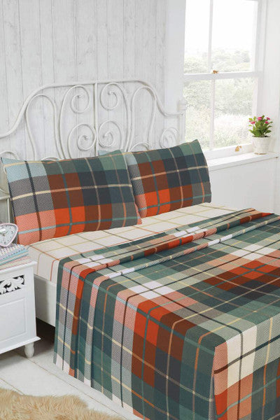 Lomond Check Flannelette Sheet Set