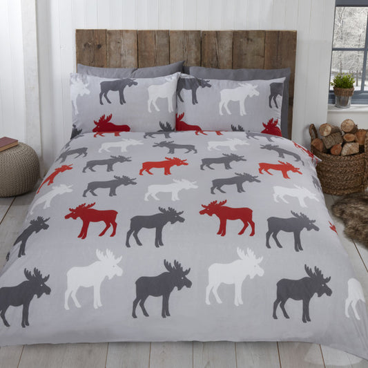 Moose Brushed Cotton Duvet Set