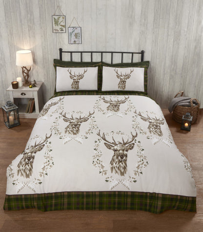 New Angus Stag Brushed Cotton Duvet Set