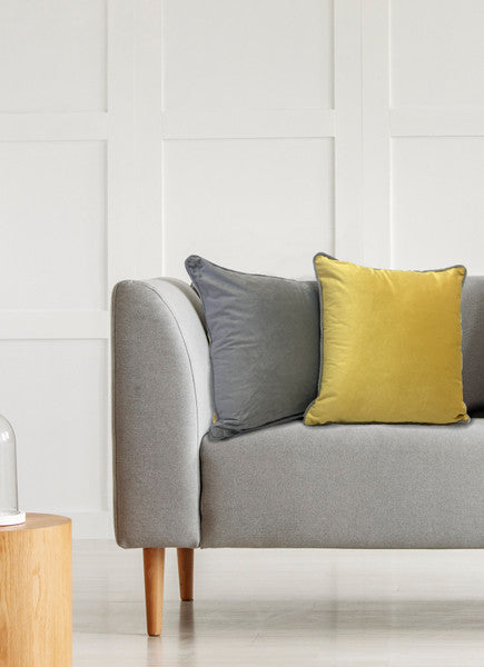 Piped Velvet Cushion Cover