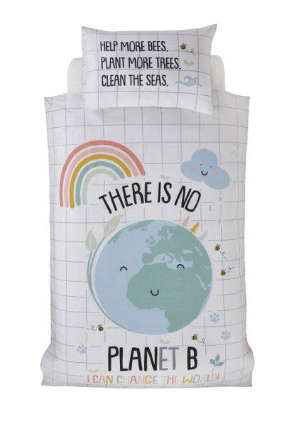 Planet B Duvet Set by Sustainable Home