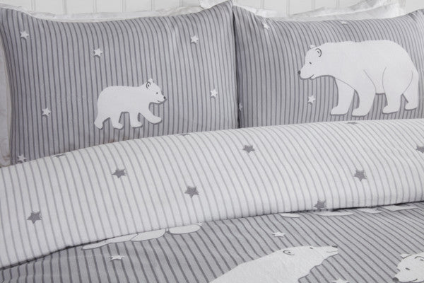 Polar Bear Brushed Cotton Duvet Set