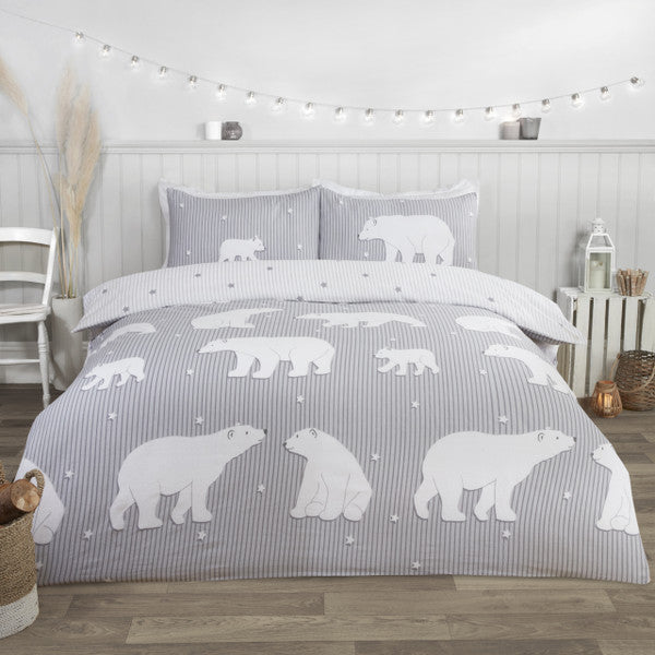 Polar Bear Brushed Cotton Duvet Set