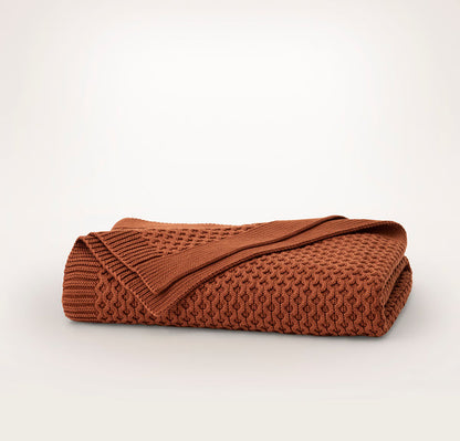 Honeycomb Knit Throw Blanket