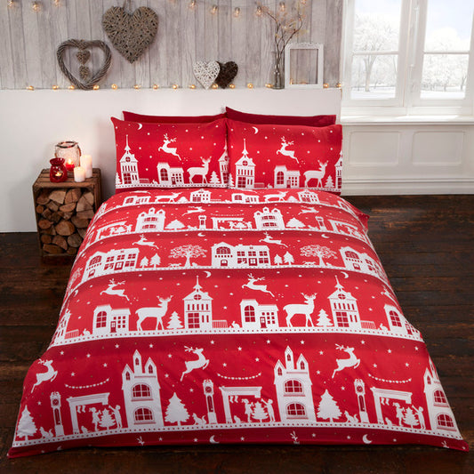 Reindeer Road Brushed Cotton Duvet Set