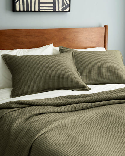 Organic Ribbed Cotton Shams