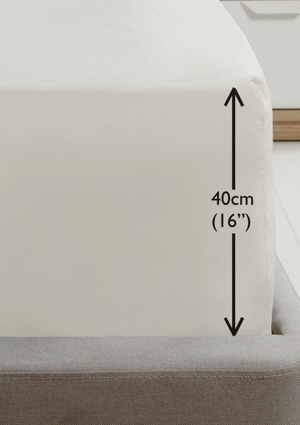 Rapport Percale Extra Deep Fitted (40cm) Sheet