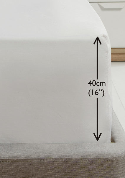 Rapport Percale Extra Deep Fitted (40cm) Sheet