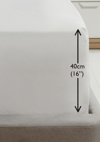Rapport Percale Extra Deep Fitted (40cm) Sheet
