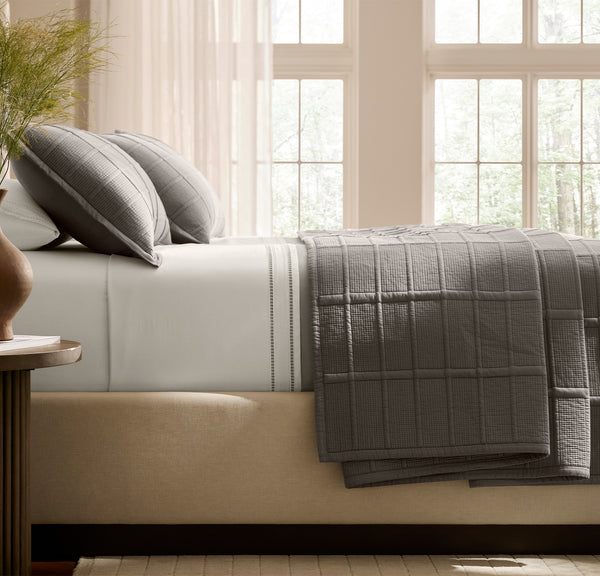 Signature Modern Grid Quilted Sham