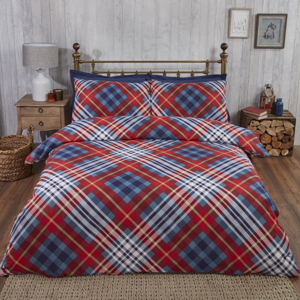 Tartan Brushed Cotton Duvet Set