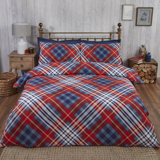 Tartan Brushed Cotton Duvet Set