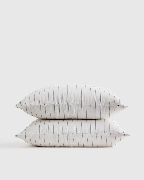 European Linen Stripe Sham Set