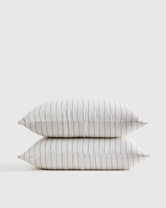 European Linen Stripe Sham Set