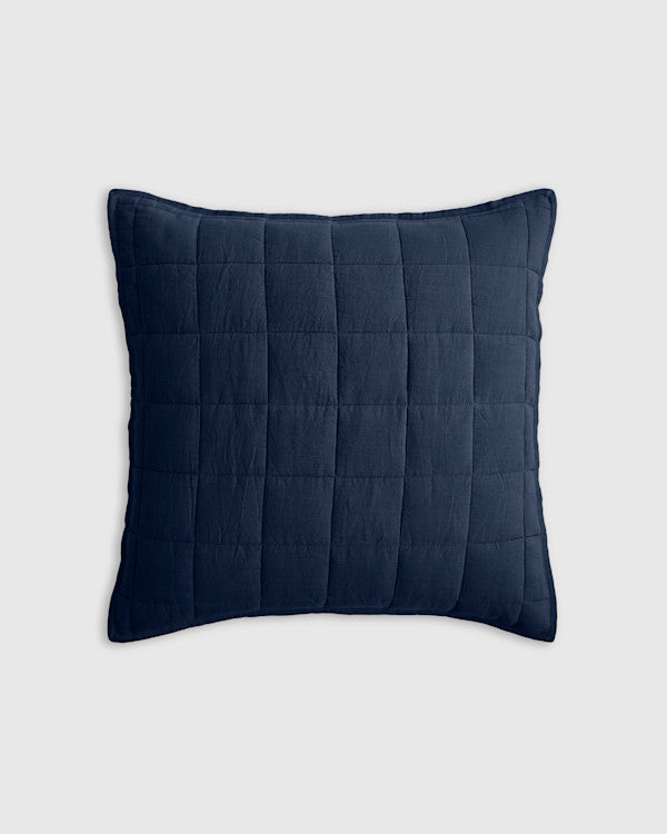 European Linen Quilted Euro Sham
