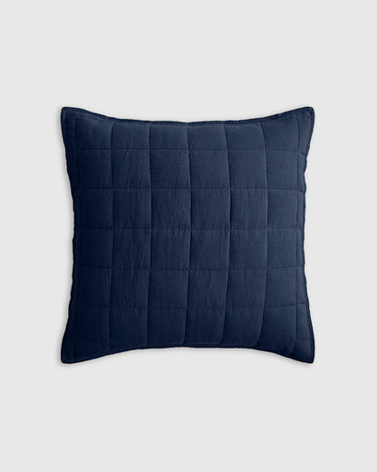 European Linen Quilted Euro Sham